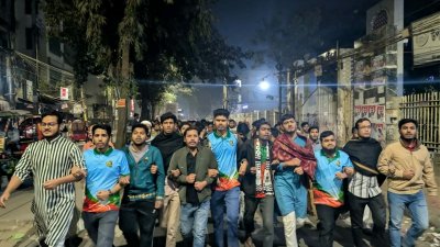 জামায়াত নেতার হত্যার প্রতিবাদে জগন্নাথ বিশ্ববিদ্যালয়ে বিক্ষোভ মিছিল