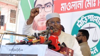 চাঁদপুরের ফরিদগঞ্জে জামায়াতের জনসমাবেশে বক্তব্য দেন মিয়া গোলাম পরওয়ার