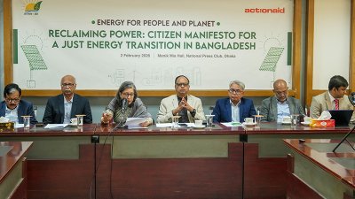 কশনএইড বাংলাদেশ ও জাস্ট এনার্জি ট্রানজিশন নেটওয়ার্ক বাংলাদেশ (জেটনেট-বিডি)'র সংবাদ সম্মেলন