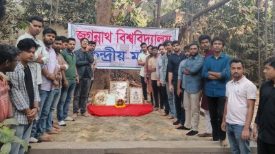 প্রস্তাবিত মন্দির প্রাঙ্গনে গিয়ে তারা সংহতি জানান জবি ছাত্রদলের নেতাকর্মীরা