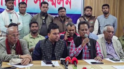 সংবাদ সম্মেলনের মাধ্যমে বিএনপি প্রার্থী এবিএম মোশাররফ হোসেনকে পূর্ণ সমর্থন জানিয়ে নির্বাচন থেকে সরে দাঁড়ান রবিউল হাসান