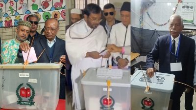 ফেনীতে ভোট দিলেন প্রার্থীরা