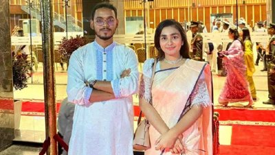 আব্দুল হান্নান মাসউদ ও তার স্ত্রী শ্যামলী সুলতানা জেদনী