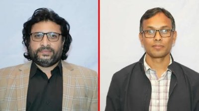 এম. আজিজুর রহমান রিপন ও সেরাজুল ইসলাম সিরাজ। ছবি: সংগৃহীত