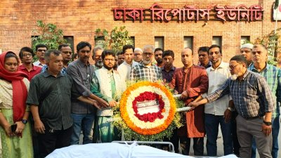 ডিআরইউ প্রাঙ্গণে সাংবাদিক সালিম সামাদের জানাজা অনুষ্ঠিত হয়