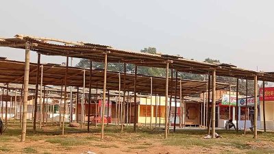 কিছু স্টল ও প্যাভিলিয়নের কাজ সম্পন্ন হয়েছে