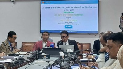 ফল প্রকাশ করেন শিক্ষা এবং প্রাথমিক ও গণশিক্ষামন্ত্রী আ ন ম এহছানুল হক মিলন
