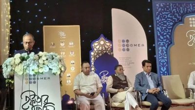 বক্তব্য রাখছেন বিজিএমইএ’র সভাপতি