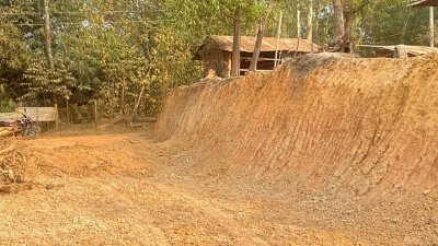পাহাড় কেটে সমতল করে ফেলা হয়েছে