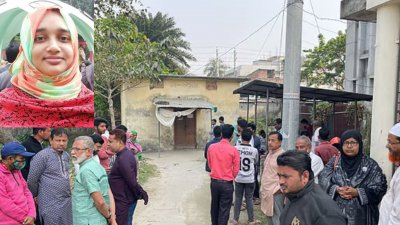 মর্গের সামনে অপেক্ষায় নিহত শিক্ষকর স্বজনরা
