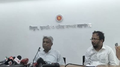 সচিবালয়ে জ্বালানি পরিস্থিতি নিয়ে সাংবাদিকদের প্রশ্নের জবাব দিচ্ছেন বিদ্যুৎ, জ্বালানি ও খনিজ সম্পদ মন্ত্রণালয়ের প্রতিমন্ত্রী অনিন্দ্য ইসলাম অমিত
