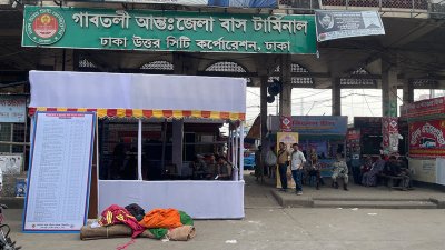 বাস টার্মিনালগুলোতে এখনও দেখা যায়নি ঘরমুখো মানুষের বড় চাপ