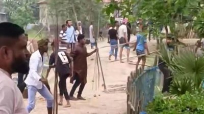 হবিগঞ্জের নবীগঞ্জে ঈদের জামাত আদায় করার পর দুই পক্ষের মধ্যে সংঘর্ষ