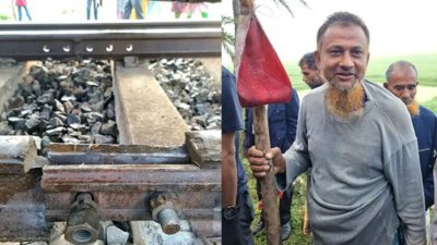 কলার মোচা উঁচিয়ে ট্রেন থামালেন দিনমজুর, দুর্ঘটনা থেকে রক্ষা পেলো পঞ্চগড় এক্সপ্রেস