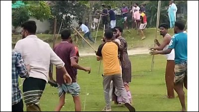 হবিগঞ্জে ফুটবল মাঠে দুই পক্ষের সংঘর্ষ
