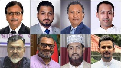 বাম থেকে উপরে আব্দুস সালাম, ইশরাক হোসেন, হাবিব উন নবী খান সোহেল, তাবিথ আউয়াল ও বাম থেকে নিচে শফিকুল ইসলাম খান মিল্টন, ড. আবদুল মান্নান, মোহাম্মদ সেলিম, আসিফ মাহমুদ সজীব ভূঁইয়া