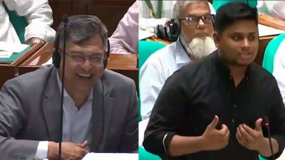 স্বরাষ্ট্রমন্ত্রী সালাহ উদ্দিন আহমদ ও  সংসদ সদস্য হাসনাত আবদুল্লাহ (কোলাজ ছবি)