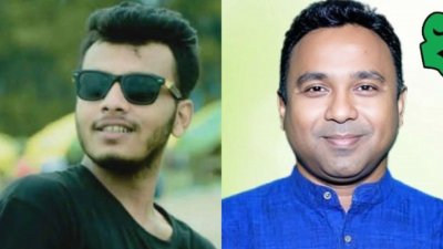 নিহত মো. শুভ ও নারায়ণগঞ্জ মহানগর স্বেচ্ছাসেবক দলের সভাপতি সাখাওয়াত ইসলাম রানা