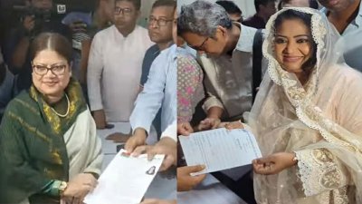 সংরক্ষিত নারী আসনের জন্য বিএনপির মনোনয়ন ফরম সংগ্রহ করেন জনপ্রিয় কণ্ঠশিল্পী কনকচাঁপা ও বেবী নাজনীন