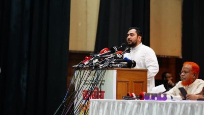 জাতীয় নাগরিক পার্টির (এনসিপি) আহ্বায়ক ও বিরোধীদলীয় চিফ হুইপ নাহিদ ইসলাম