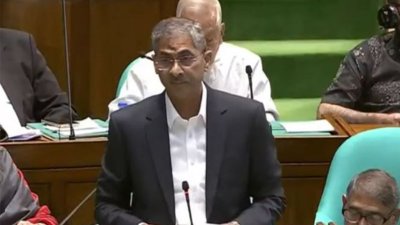 সংসদে কথা বলছেন শহীদ উদ্দিন চৌধুরী এ্যানি
