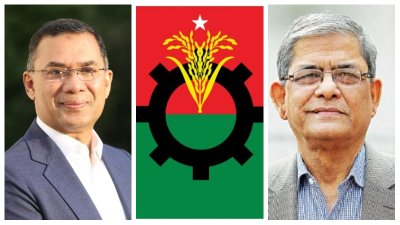 তারেক রহমান ও মির্জা ফখরুল ইসলাম আলমগীর, কোলাজ: বাংলা ট্রিবিউন