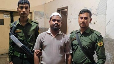আনসার সদস্যদের হেফাজতে  বাধন মিয়া