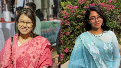 নারীশক্তির আহ্বায়ক মনিরা শারমিন ও সদস্য সচিব ডা. মাহমুদা আলম মিতু