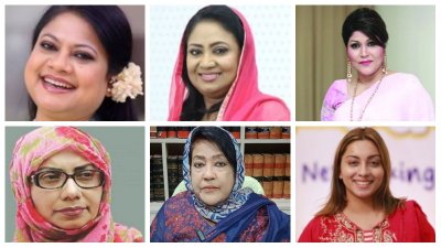 কনকচাঁপা, বেবী নাজনীন, রিজিয়া পারভীন, আফরোজা আব্বাস, সৈয়দা আসিফা আশরাফি পাপিয়া ও মেঘনা আলম