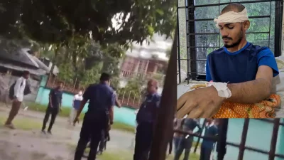 কুড়িগ্রামের রাজারহাটে পুলিশের সামনে ইসলামী ছাত্রশিবিরের দুই নেতার ওপর হামলা, এতে এক শিবির নেতার মাথা ফেটে গেছে