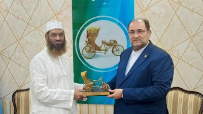 মামুনুল হকের কার্যালয়ে বাংলাদেশে নিযুক্ত ইরানের হাইকমিশনার জলিল রহিমি জাহানাবাদি সৌজন্য সাক্ষাৎ