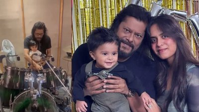 পরিবারের সাথে জেমস, সঙ্গে সেই ভাইরাল দৃশ্য