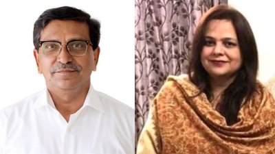 সাবেক সংসদ সদস্য মাহবুবুল আলম হানিফ এবং তার স্ত্রী ফৌজিয়া আলম (কোলাজ ছবি)