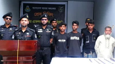 ব্রাহ্মণবাড়িয়ায় র‌্যাবের সংবাদ সম্মেলন