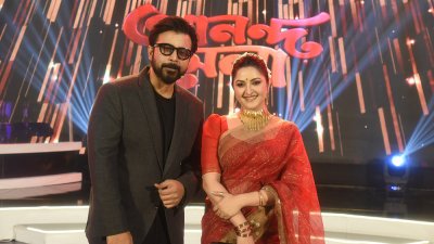 শুটিংয়ের ফাঁকে ফ্রেমে বন্দী আফরান নিশো ও পরীমনি