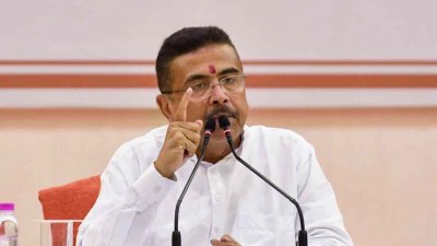 পশ্চিমবঙ্গের মুখ্যমন্ত্রী শুভেন্দু অধিকারী। ছবি: আনন্দবাজার