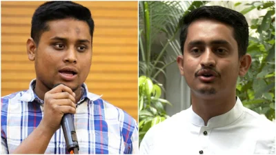 হাসনাত আব্দুল্লাহ ও সারজিস আলম। ছবি: সংগৃহীত