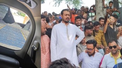 যশোরের বেনাপোল বাজারে জাতীয় নাগরিক পার্টির (এনসিপি) মুখ্য সমন্বয়ক নাসীরুদ্দীন পাটওয়ারীর গাড়িবহরে হামলার ঘটনা ঘটেছে