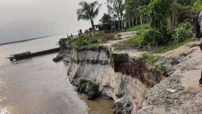 সতবাড়ি, গাছপালা ও ফসলিজমি নদীগর্ভে বিলীন হচ্ছে