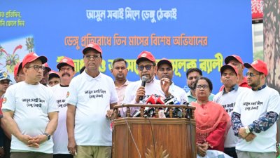 কথা বলছেন স্বাস্থ্য ও পরিবার কল্যাণমন্ত্রী সরদার মো. সাখাওয়াত হোসেন