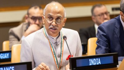 জাতিসংঘে ভারতের স্থায়ী প্রতিনিধি রাষ্ট্রদূত পার্বথানেনি হরিশ। ছবি: আইএএনএস