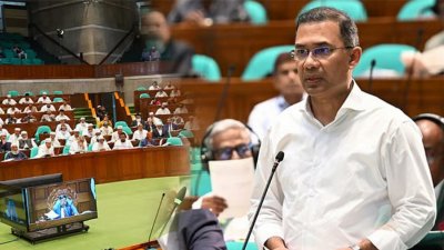 সংসদ অধিবেশনে বক্তব্য রাখছেন প্রধানমন্ত্রী তারেক রহমান (ফাইল ফটো)