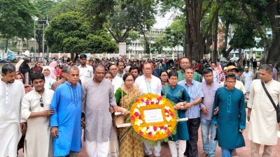 কেন্দ্রীয় শহীদ মিনারে বাংলাদেশের বিপ্লবী ওয়ার্কার্স পার্টির ২২তম প্রতিষ্ঠাবার্ষিকীর সমাবেশ