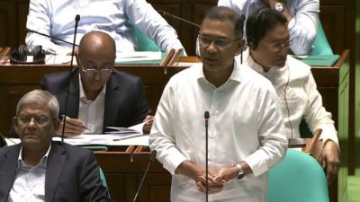 সংসদে কথা বলছেন প্রধানমন্ত্রী তারেক রহমান (ফাইল ছবি)।