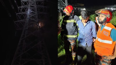 ওই যুবককে উদ্ধার করে ফায়ার সার্ভিস