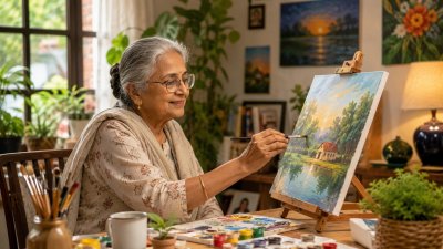 সৃজনশীল কর্মকাণ্ড মস্তিষ্কের বিভিন্ন অংশের পারস্পরিক সংযোগ আরও শক্তিশালী করে (প্রতীকী ছবি/এআই)