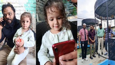 কুমিল্লায় মহাসড়কের পাশের একটি রেস্টুরেন্টে ভুলবশত রেখে যাওয়া পাকিস্তানি শিশু নাফিসাকে ছয় ঘণ্টা পর তার পরিবারের কাছে বুঝিয়ে দিয়েছে উপজেলা প্রশাসন