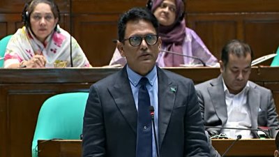 সংসদে শিক্ষামন্ত্রী আ ন ম এহছানুল হক মিলন