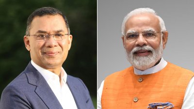 প্রধানমন্ত্রী তারেক রহমান ও নরেন্দ্র মোদি