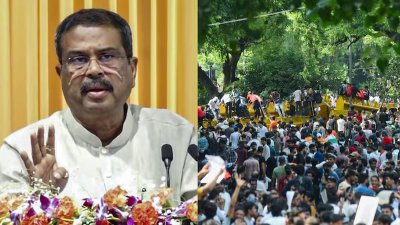 শিক্ষামন্ত্রী ধর্মেন্দ্র প্রধান ও শিক্ষার্থীদের আন্দোলন